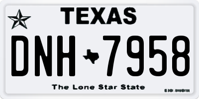 TX license plate DNH7958