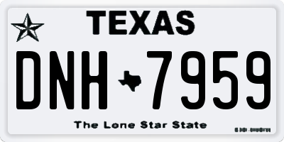 TX license plate DNH7959