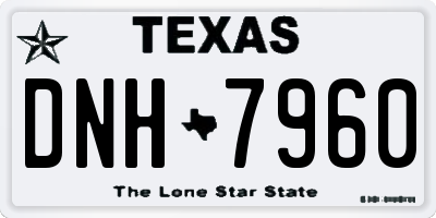 TX license plate DNH7960