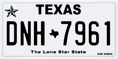 TX license plate DNH7961