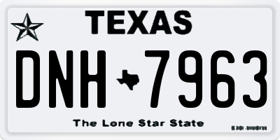 TX license plate DNH7963
