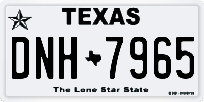TX license plate DNH7965