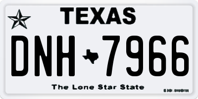 TX license plate DNH7966