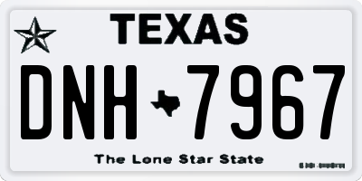 TX license plate DNH7967