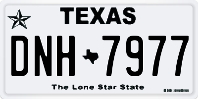TX license plate DNH7977