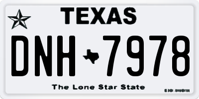 TX license plate DNH7978