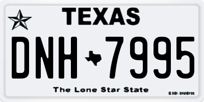 TX license plate DNH7995