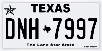 TX license plate DNH7997