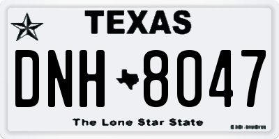 TX license plate DNH8047