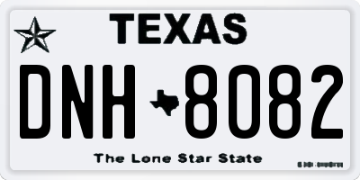 TX license plate DNH8082