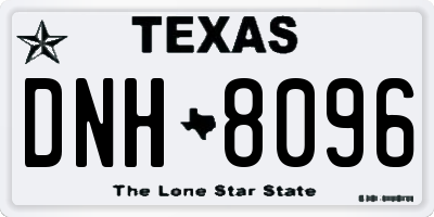 TX license plate DNH8096