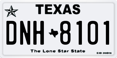 TX license plate DNH8101