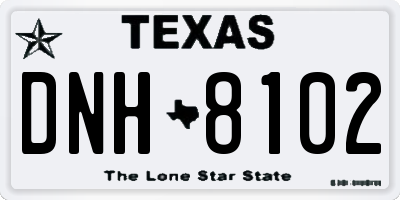 TX license plate DNH8102