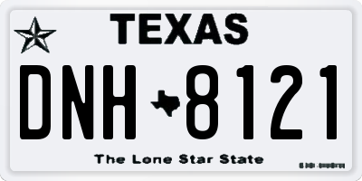 TX license plate DNH8121