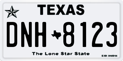 TX license plate DNH8123