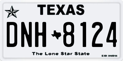 TX license plate DNH8124