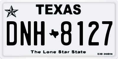 TX license plate DNH8127