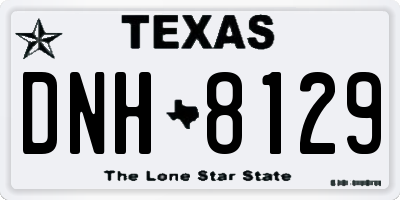 TX license plate DNH8129