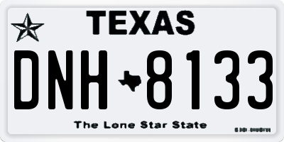 TX license plate DNH8133