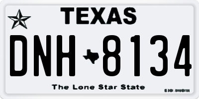 TX license plate DNH8134