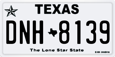 TX license plate DNH8139