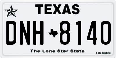 TX license plate DNH8140