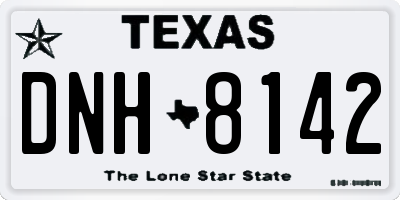 TX license plate DNH8142