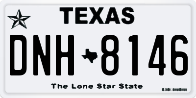TX license plate DNH8146