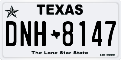 TX license plate DNH8147