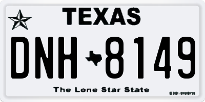 TX license plate DNH8149