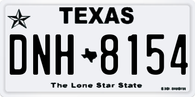 TX license plate DNH8154