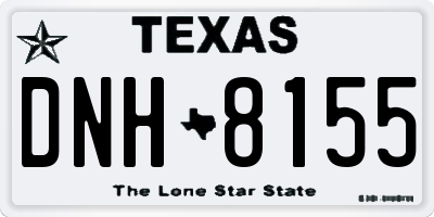 TX license plate DNH8155