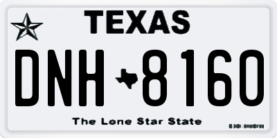 TX license plate DNH8160