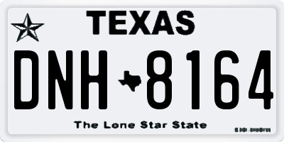 TX license plate DNH8164