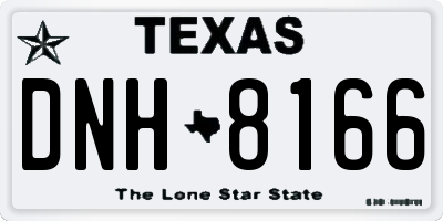 TX license plate DNH8166