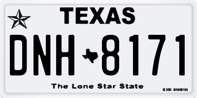 TX license plate DNH8171