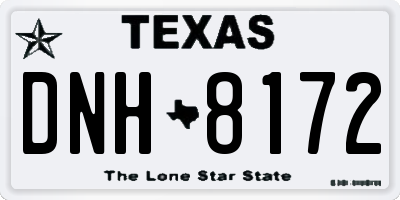 TX license plate DNH8172