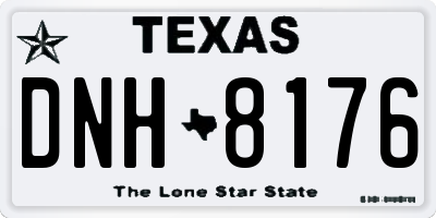 TX license plate DNH8176