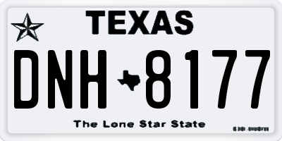 TX license plate DNH8177