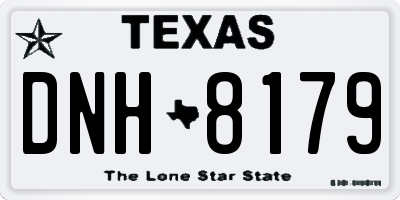 TX license plate DNH8179