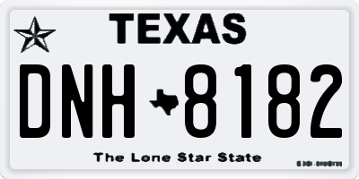 TX license plate DNH8182