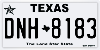 TX license plate DNH8183