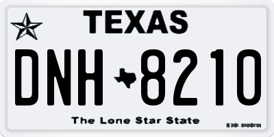 TX license plate DNH8210