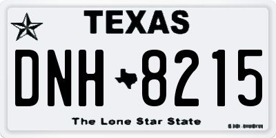 TX license plate DNH8215