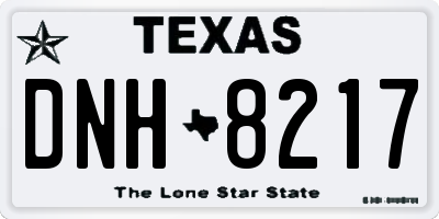 TX license plate DNH8217
