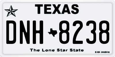 TX license plate DNH8238