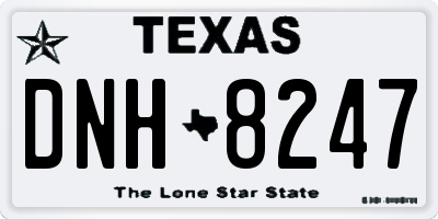 TX license plate DNH8247