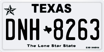 TX license plate DNH8263