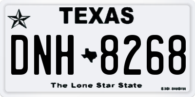 TX license plate DNH8268