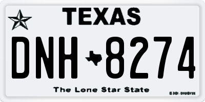 TX license plate DNH8274